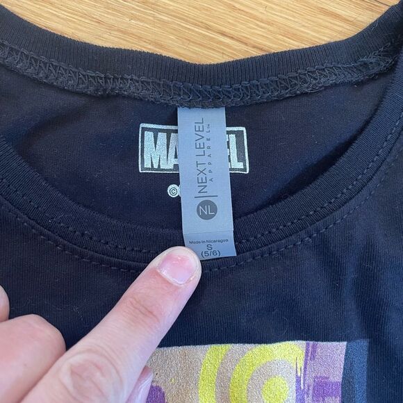 Marvel Kids Black Hawkeye T-Shirt small 5/6 NWOT - Picture 4 of 4